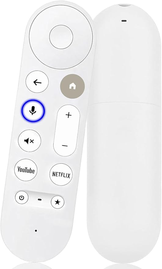 New Replacement Voice Remote Control for Chromecast-Google-TV 4K/ HD, for Google TV Streamer 4K Box, with Voice Function, with 2 Shortcut Buttons