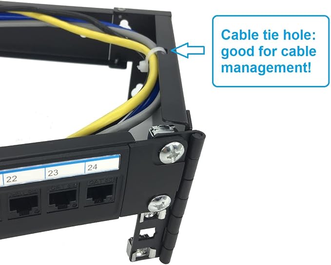 2U 19-inch Hinged Wall Mount Patch Panel Bracket- 6-inch Deep Foldable - Image 3
