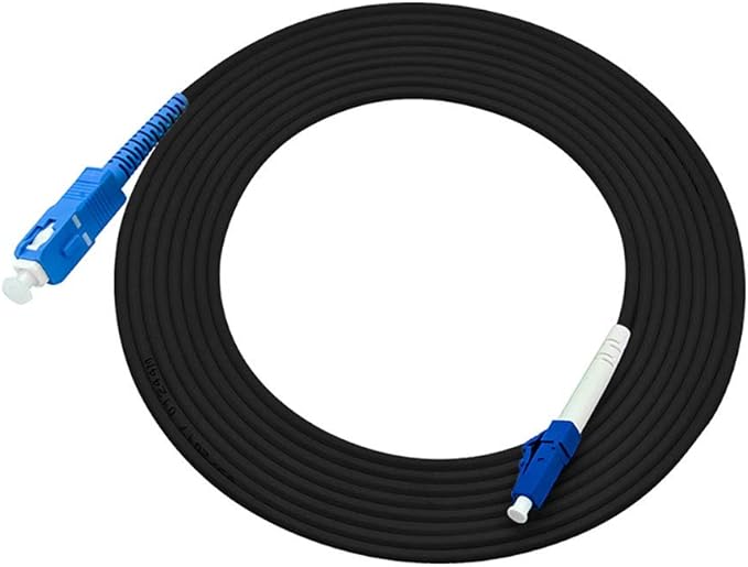 Jeirdus 50Meters LC to SC Outdoor Armored Simplex 9/125 SM Fiber Optic Cable Jumper Optical Patch Cord Singlemode 160ft LC-SC