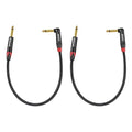 Rannsgeer 2 Pack 1/4 Inch TS Right Angle to 1/4 Inch TS 1 Feet Cable (1 Ft 2 Pack)
