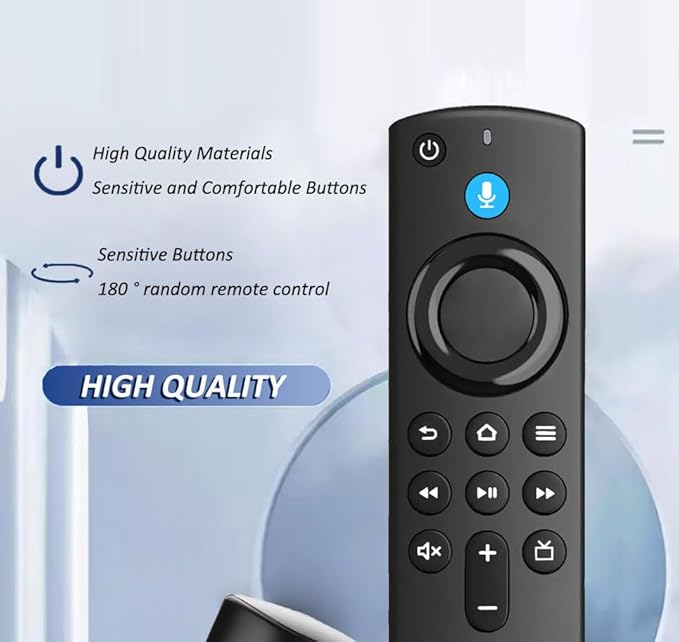 Voice Remote Replacement for Stick 4k 3rd Gen, Fit for Smart TV Stick/ 4K Max, 3rd Gen, 2nd Gen, Lite, Cube(1st Gen & 3nd Gen)