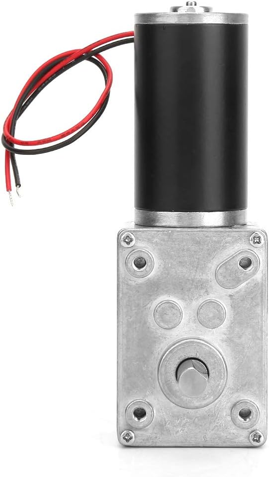 Reversible Gear Motor, 24V 8mm Shaft Gear Motor High Torsion Speed Reduce Electric Motor for Curtain Machine Advertising Equipment Window Opener Smart Device (500RPM)