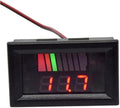 Battery Charge Level Indicator Universal Car Battery Capacity Meter Tester Checker 12V-60V Red Car Battery Tester Motorcycle Battery Checker Battery Fuel Gauge Indicator Battery Capacity Meter Tester