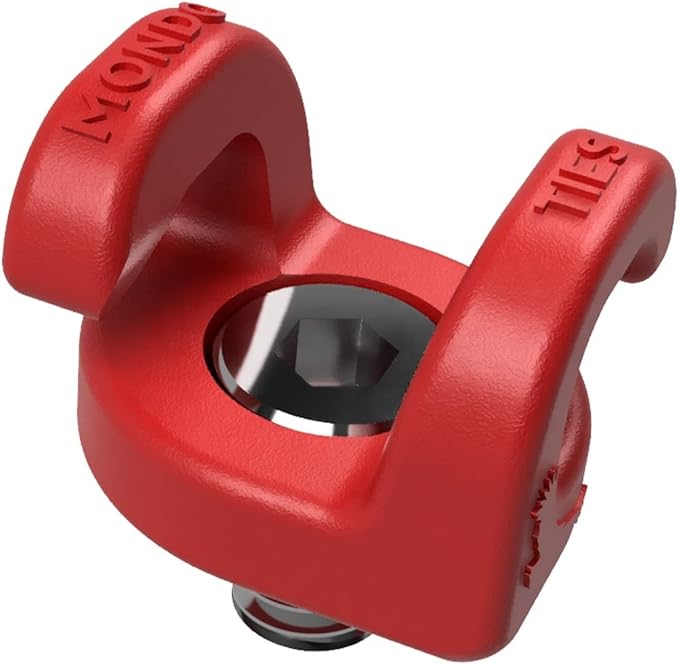 KONDOR BLUE x Armando Ferreira | MondoTies Cable Management Clips for Cameras | Cable organization, 1/4"-20 Mounted, Holds 2-3 cables, & Supports up to 20lbs of force (10-Pack) | Red