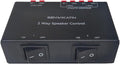SENWIKATIN 2-Way Speaker Selector, Passive 2 Zone Distribution Box 150W / Channel with Impedance Protection, Spring Clip Connectors