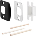 MOSECYOU Standard Door Strike Plate with Shim, Door Lock Latch Restorer Spacer, Universal Residential Security Striker, Fix Door Won’t Latch Close (Black)