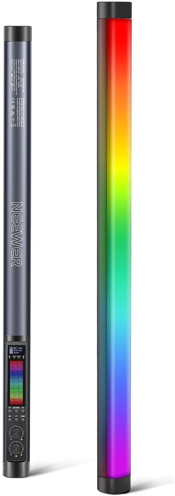 NEEWER TL60 RGB Tube Light, 20W Full Color LED Video Wand, APP/2.4G/DMX Control by Neewer