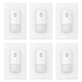 ELEGRP Matte White Single Pole Occupancy Motion Sensor Light Switch, Need Neutral Wire, 120° Sensor Coverage PIR Infrared Motion Activated, for CFL/LED/MLV/INC/HAL/Fan, UL, 6 Pack