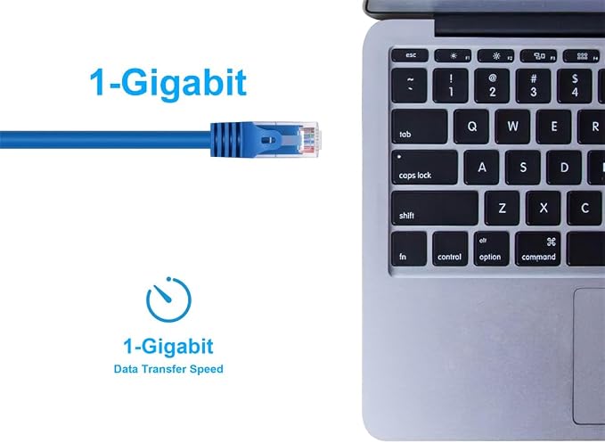 Monoprice Cat5e 5ft Blue Patch Cable UTP 24AWG 350MHz Pure Bare Copper Snagless - Image 5