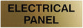 All Quality Basic Electrical Panel Sign - Fire Regulation Safety Compliance Sign - Brushed Gold - Large (1 Pack)