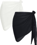 CHICGAL 2 Pieces Women Beach Sarong Bathing Suit Wrap Skirt Sheer Bikini by CHICGAL
