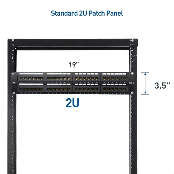 Cable Matters 48 Port Patch Panel Rackmount or Wall Mount 19-Inch - Image 6