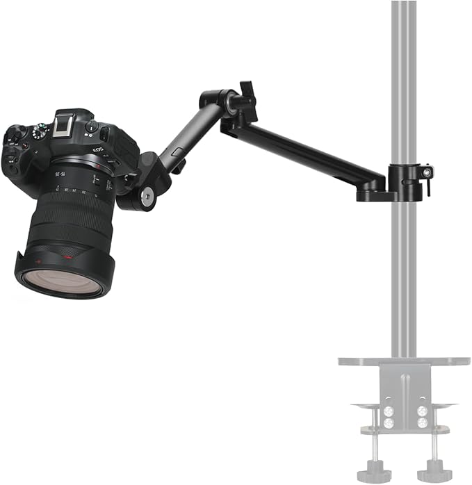 TARION Modular Desktop Camera Mount - 19"/48 cm DSLR Desk Arm with 1/4" Screw Ballhead 360 Degrees Adjustable - Compatible with 35 mm Rods - Titanrig Arm Z