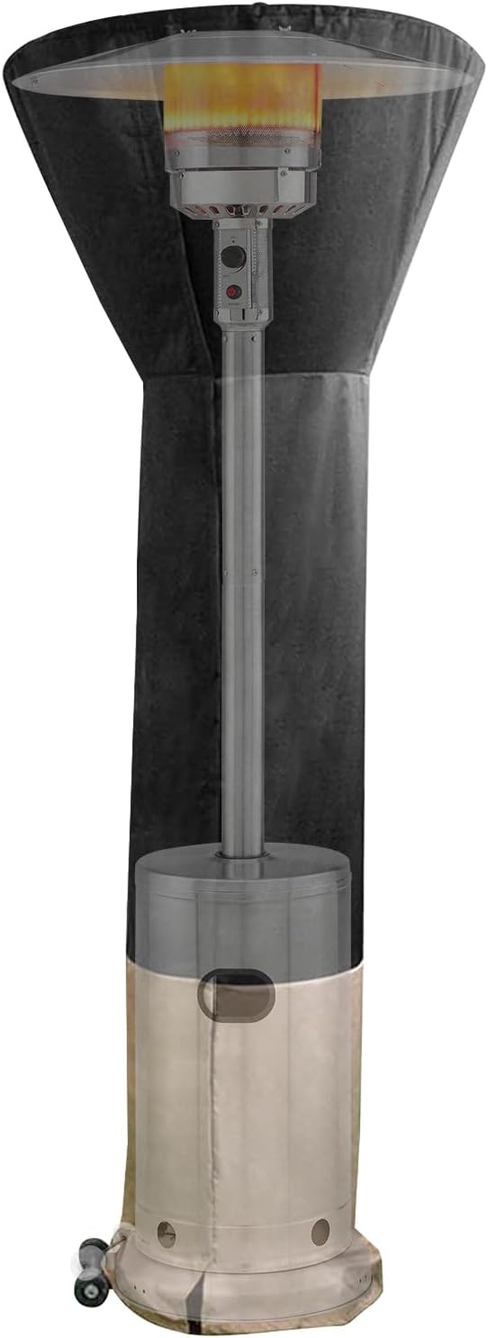 Stanbroil Patio Heater Cover, Full Coverage Outdoor Heater Cover with Zipper and Drawstring for Standing Patio Heater (95'' H x 34" D x 18-1/2" Base)
