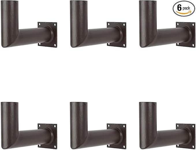 LED ENERGY PLUS 90 Degree Wall Mount L-Shape Bracket for Slip Fit Lights (2 3/8inch), Adjustable Wall Bracket Angle, Right Angle Tenon Adapter for Wall Bracket (6 Pack), Bronze, LP-1331