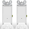 2Pack SOZULAMP Illuminated Light Switch-Single Pole Wall Switch with Night Light, 15A 120/277V,3 Wire, Grounding Screw, Glossy White