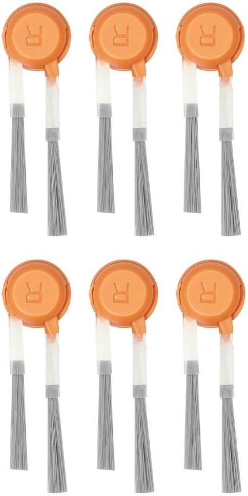 Replacement Side Brush Set for Narwal for Freo X10 Pro/YJCC027 Robot Vacuum 6-Pack Nylon Plastic Accessories for Corner and Edge Cleaning
