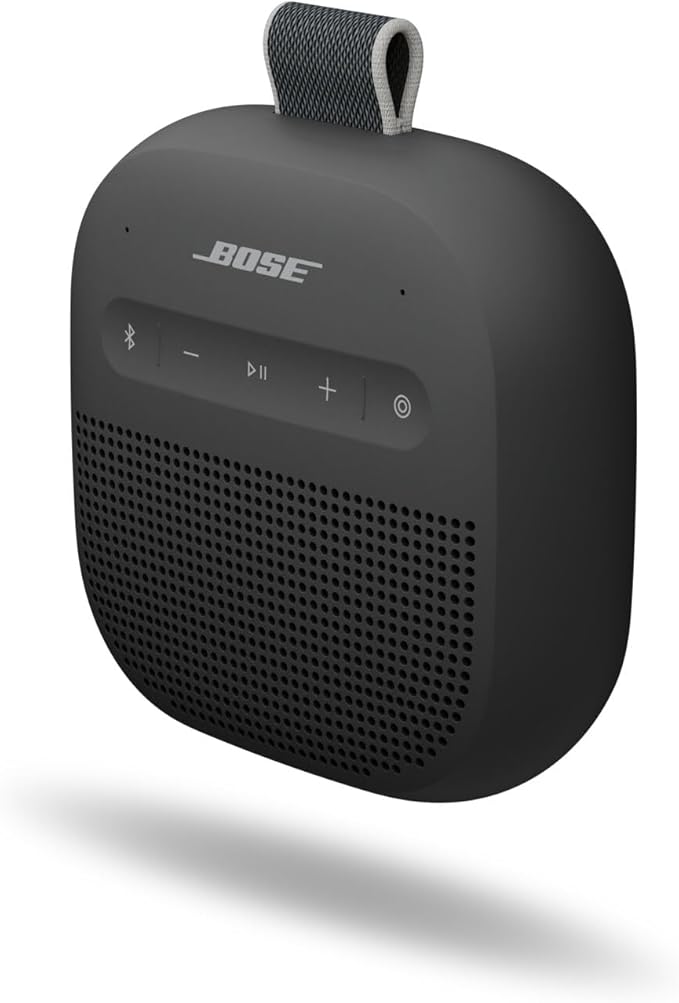 Bose New SoundLink Micro Portable Bluetooth Speaker (2nd Gen), Wireless Outdoor Speaker, Up to 12 Hours Battery Life, Waterproof and Dustproof, Black