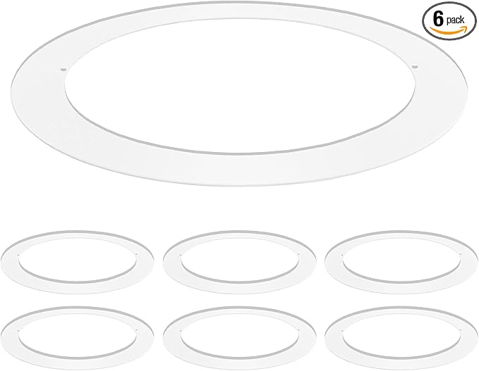 Luxrite 6 Pack White Goof Trim Ring by LUXRITE