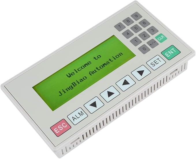 Jectse OP320-A Text Display,Small Man-Machine Interface 3.7 inches LCD Screen HMI Support S485/RS232 Intelligent Controller with Communication Port