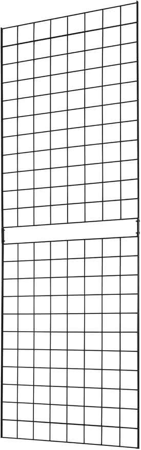 7RiversART Gridwall Panel, 2'x6', Heavy Duty, Black, Commercial Grade, Wall Display, 1 Pack, Metal, Powder Coated, Freestanding, Retail, Trade Shows, Organize Garages, Closets, Grid Panel