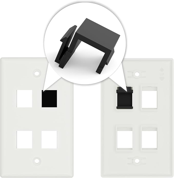 50-Pack Blank Keystone Jack Inserts - Image 5
