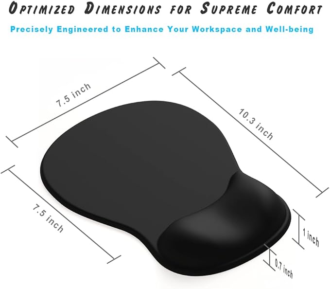 ErgoComfort Gel Wrist Rest Mouse Pad-Ergonomic Office Mousepad with Wrist Support-Non-Slip, Design Desk Accessories Mat for Home&Game Decor (08Misty Forest)