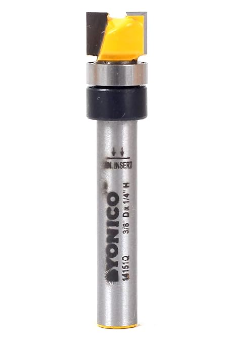 YONICO Flush Trim Router Bit 3/8-Inch Diameter 1/4-Inch Shank 14151q by Yonico