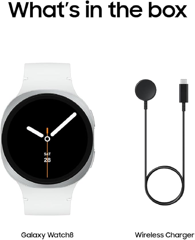 Samsung Galaxy Watch 8 (2025) 44mm LTE Smartwatch, Cushion Design, Fitness Tracker, Sleep Coaching, Running Coach, Energy Score, Heart Rate Tracking, Silver [US Version, 2 Yr Warranty]