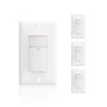 ECOELER PIR Motion Sensor Light Switch, Occupancy Motion Detector Wall Switch with Sensitivity & Delay Adjustable, Neutral Wire Required, Single Pole, for Hallway, Bathroom, Storage Room, 4 Pack