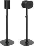 Haturi Speaker Stands Pair for Sonos ERA 100 & 300 Adjustable 22”–42” Floor Stands with Cable Management Heavy Duty Metal Construction Non Slip Base for Living Room Bedroom Office