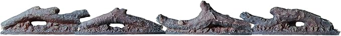 Electric Fireplace Wall Fireplace Recessed Electric Fireplace Synthetic Resin Decoration Electric Transparent Logs Flame Suitable for 42" Electric Fireplaces 4Pieces