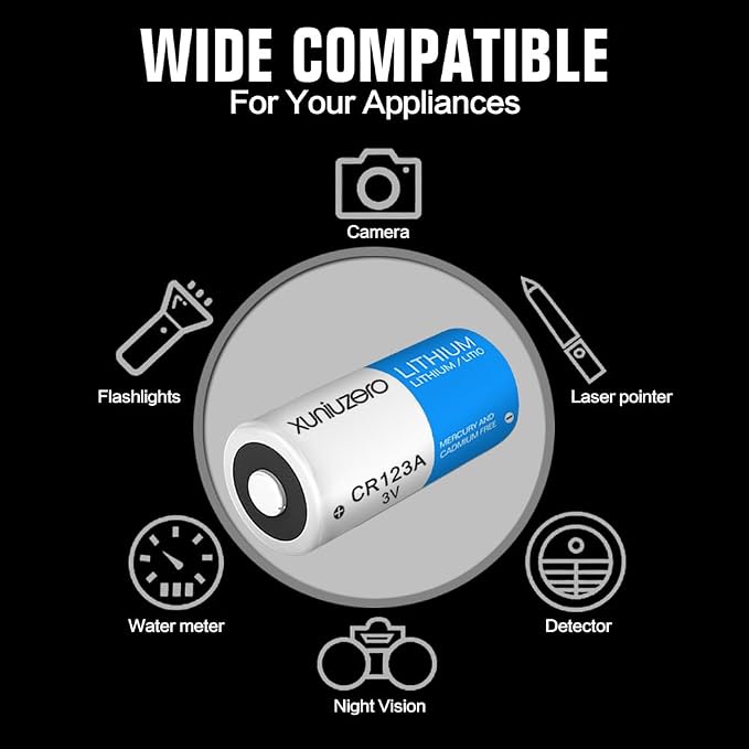 CR123A 3V Batteries Photo Non-Rechargeable Lithium Battery 3 Volt 123 Lithium - Image 7