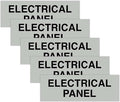 All Quality Basic Electrical Panel Sign - Fire Regulation Safety Compliance Sign - Lt Gray - Small (5 Pack)