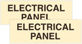 All Quality Basic Electrical Panel Sign - Fire Regulation Safety Compliance Sign - Ivory/Dark Brown - Large (2 Pack)