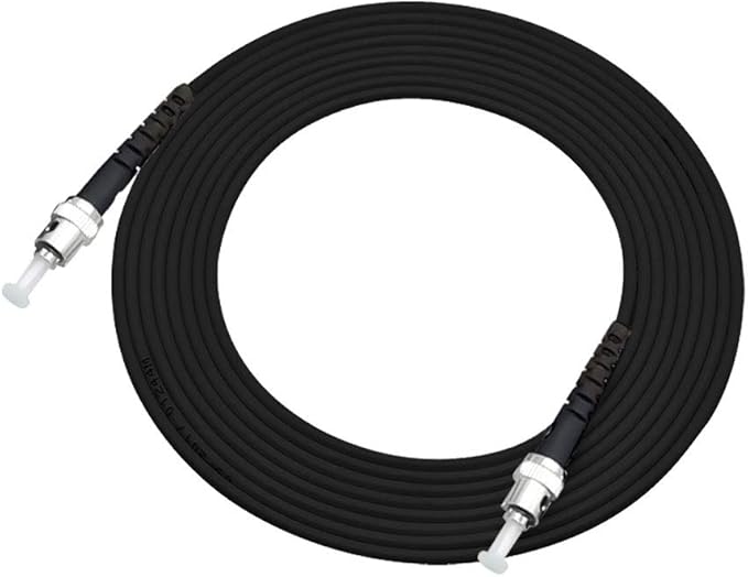 Jeirdus 450M ST to ST Outdoor Armored Simplex SM fios Fiber Optic Cable Jumper Optical Patch Cord Singlemode 9/125 450Meters ST-ST