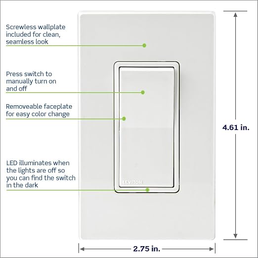 Leviton Decora Smart Switch Z-Wave 800 Series - Image 5
