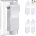 Magnetic Light Switch Guard Cover- PSZEZNZ Light Switch Outlet Covers for Flat Modern Wall Switches-Child Safety Protection(White,4 Piece)