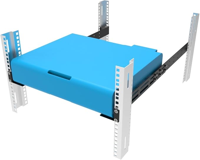 QiaoYoubang 1U Universal Rack Mount Rails- 4-Post Server Rack Shelf Rail 16-29 inches Adjustable Depth for APC HP IBM DELL Compaq