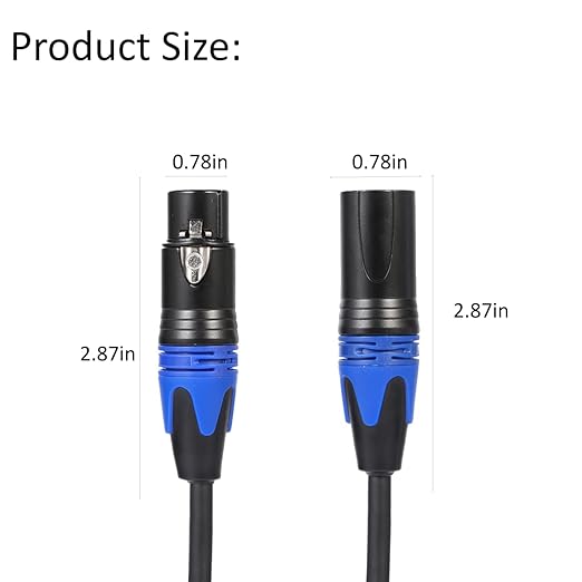 Seefeful (10 ft-1Pack) 1 Male to 2 Female XLR Y Splitter Micrphone Cable, 3pin Male to Dual Female Y-Splitter Balanced Mic Audio Cables for Stereo Mic to L & R Audio Track