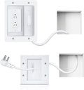 HAPYTHDA in Wall Cable Management Kit,TV Cord Hider for Wall Mounted TV with Two Triple Outlet and 10ft Cord,20A TV Wire Hider for Wall Easy Achieve Safe Cable Management