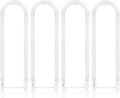 LUXRITE U Bend LED Tube Light, T8 T12, 18W (32W Equivalent), 3000K Soft White, 2000 Lumens, Fluorescent Light Tube Replacement, Direct or Ballast Bypass, DLC and ETL Listed, G13 Base (4 Pack)