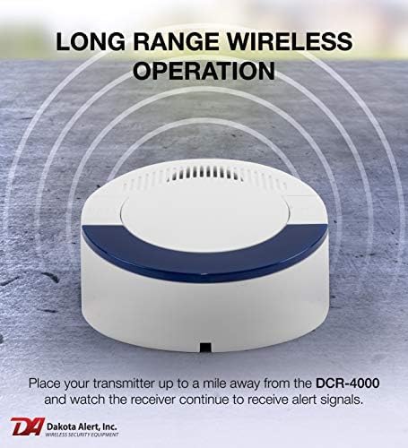 Dakota Alert Wireless Receiver- DCR-4000 Up to 1 Mile Operating Range - Compatible with All Dakota Alert 4000 Series Sensors: SBB-4000, DCHT-4000, DCMT-4000, DCPT-4000, and UT-4000 Transmitters