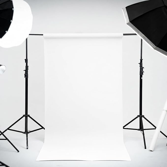 Kate Seamless Paper Backdrop White Paper Backdrop - Image 2