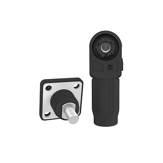 200A Battery Energy Storage Connector, 50mm² High Current Connectors IP67 Waterproof Stud Wiring Power Adapter Quick Plug Terminal Right Angle Plug and Socket (1500V Black)