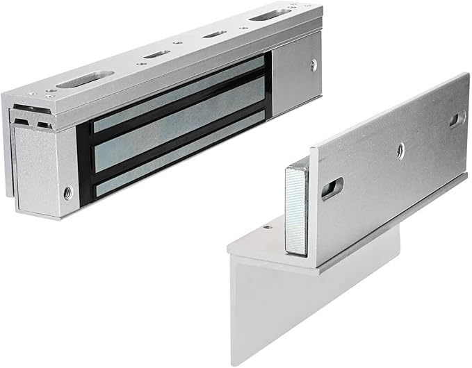 Electric Magnetic Lock with Z and L Bracket 280KG 600LBS Holding Force Electromagnet Lock 12V Fail Safe NC Mode Single Door for Access Control System