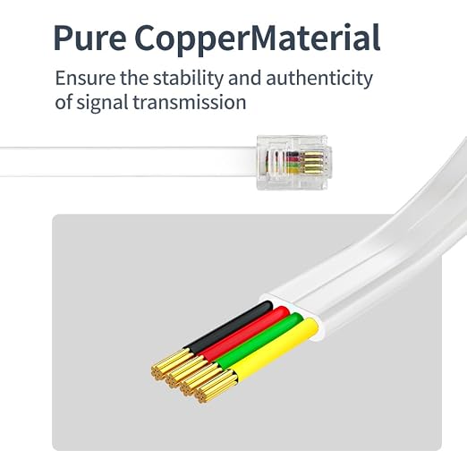Phone Cable 50 Feet Long Telephone Line Cord - Image 4