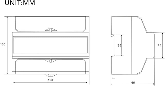 Wisecoco Energy Meter, Digital 3 Phase Energy Meter, LCD Display White ABS Housing 50Hz Electricity Usage Monitor 230 400V