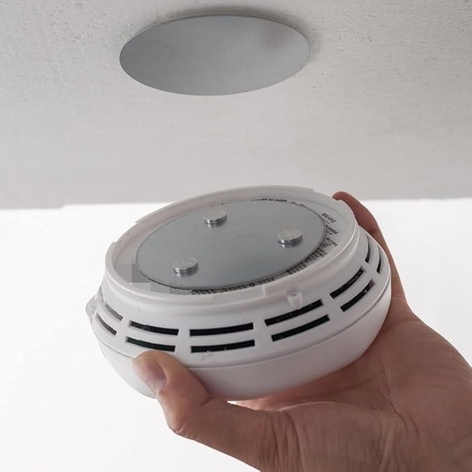 meioro Magnetic Smoke Detector Installation Tool,Quick and Easy Fastening Ceiling Mounted Kit for Smoke Alarm Ø 70mm,No Need Drill 10 Seconds Install Smoke Sensors(5 pcs)