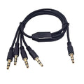Kework 1.6ft 3.5mm Splitter Audio Cable, 1 Male to 4 Ways Male 1/8 Inch 3.5mm TRS Stereo Jack Headphones Splitter Adapter Y AUX Cable for Smartphones, Computers, MP3s, Earphones, Speakers